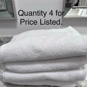 Utopia Towels 4 for 1 Price!  White Cotton Bath Towels.